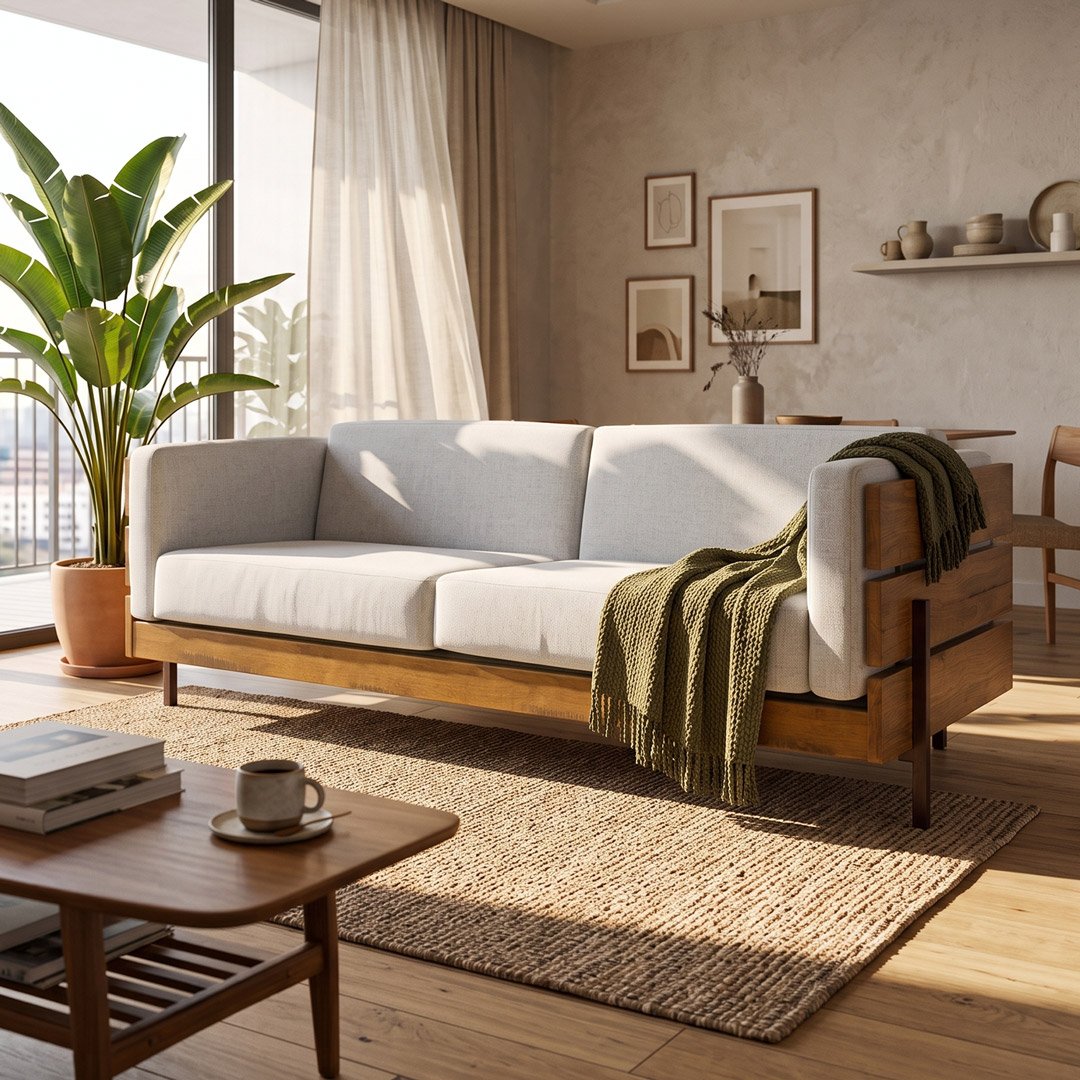 Sofá Loft 3 lugares em ambiente
